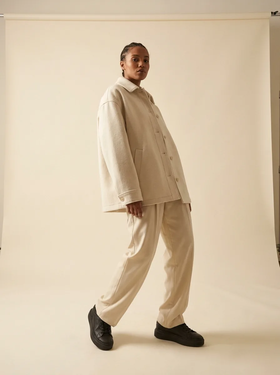 Studio jacket and trouser in bone