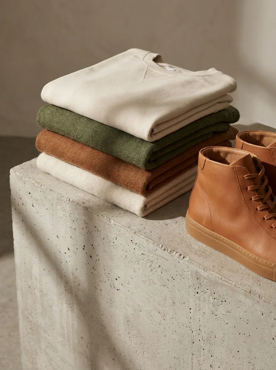 Capsule set in bone, moss and cognac